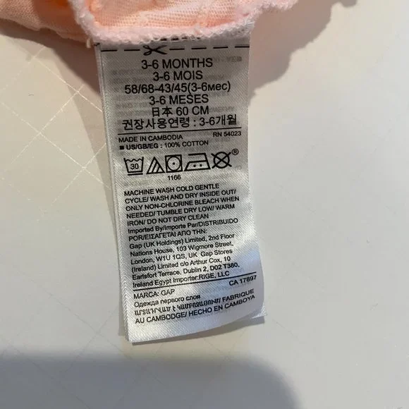 Gap Baby Textured Knit Tunic Shirt Pink 3-6 Months - Picture 6 of 8